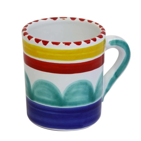 Tazza Mug Ceramiche De Simone decorata a mano Alicudi Tazza Mug Ceramiche De Simone decorata a mano Alicudi